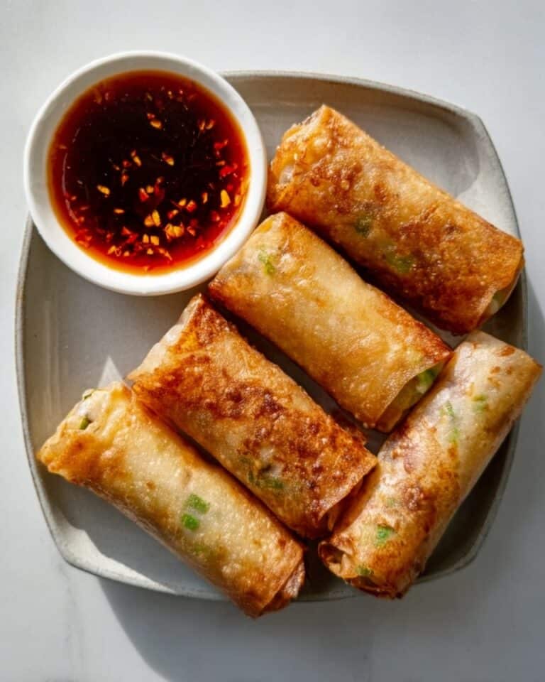 Crispy Air-Fried Noodle Rolls with Tofu or Shrimp Recipe
