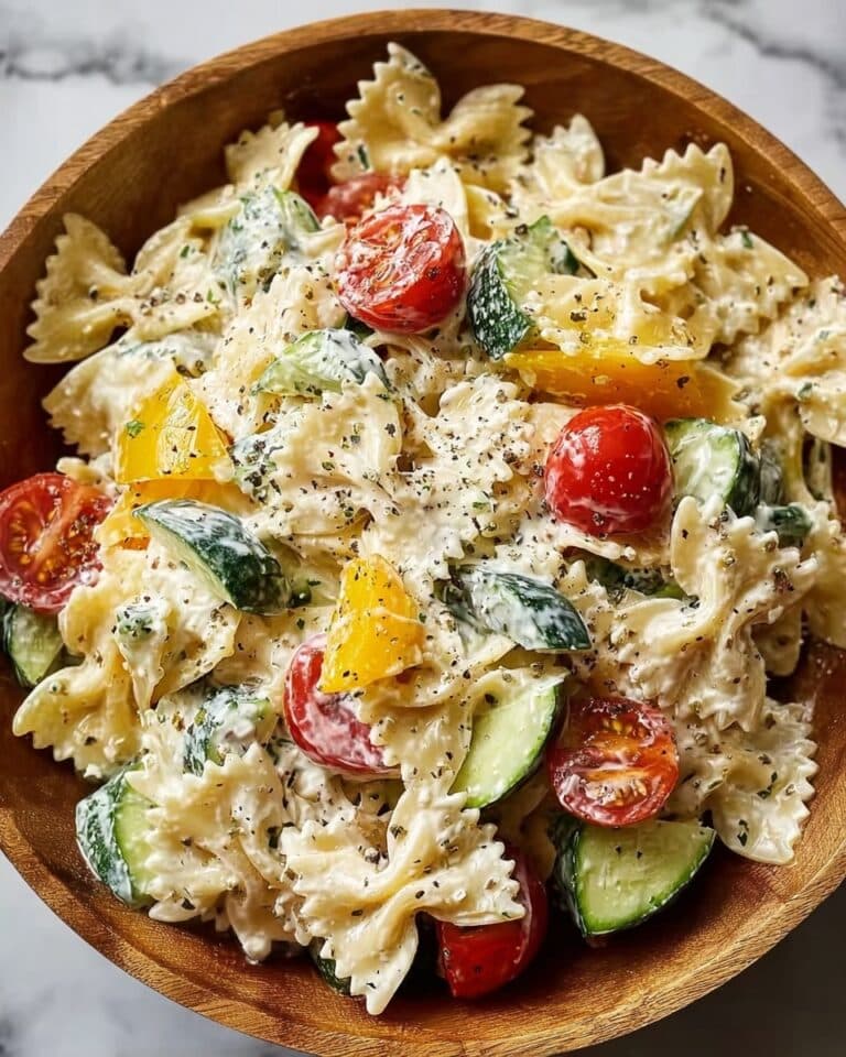 High Protein Cottage Cheese Pasta Salad Recipe