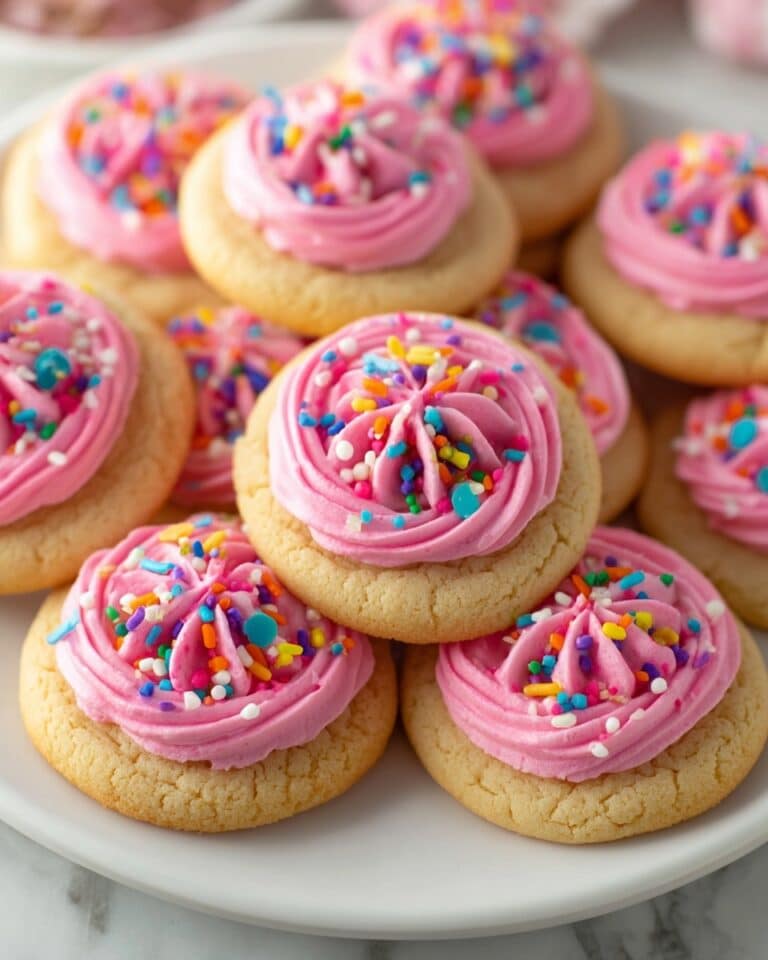 Sugar Cookie Cups with Cream Cheese Frosting and Sprinkles Recipe