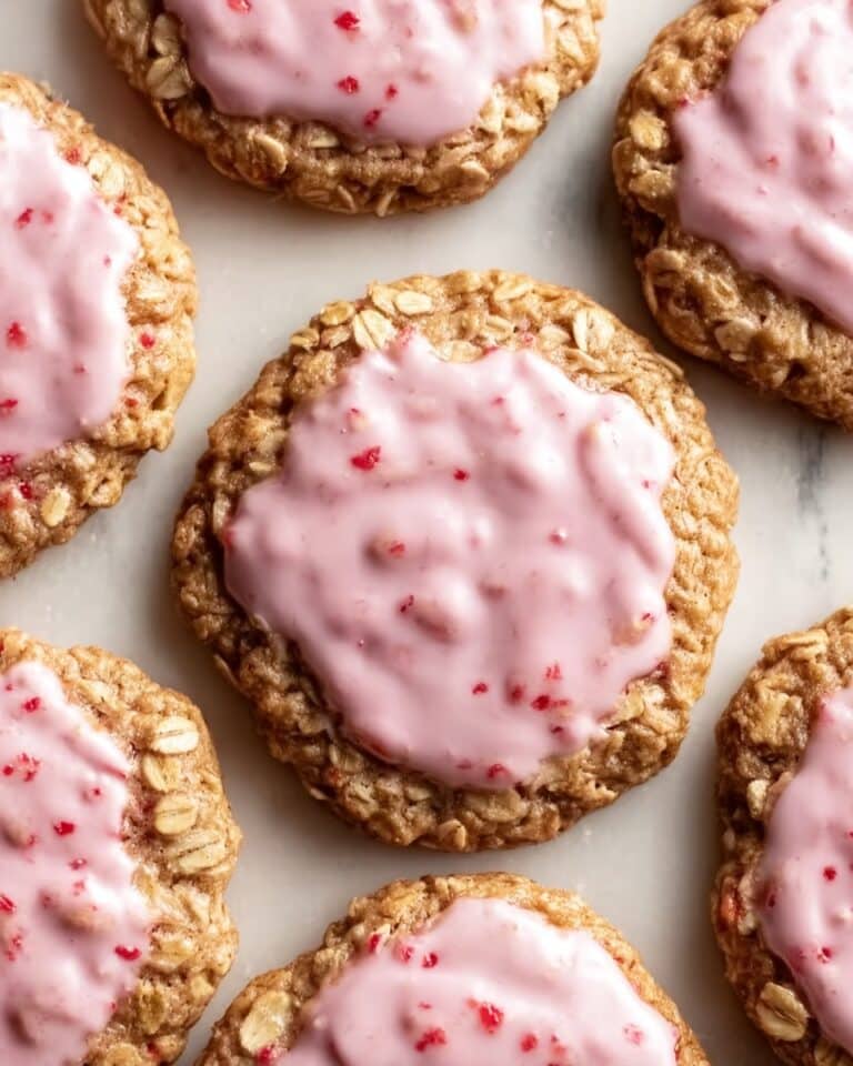 Strawberry Iced Oatmeal Cookies Recipe