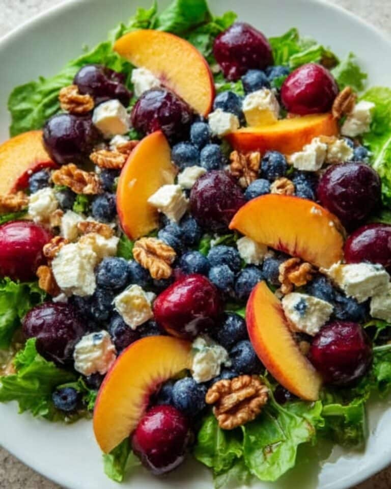 Blueberry Peach Feta Salad Recipe