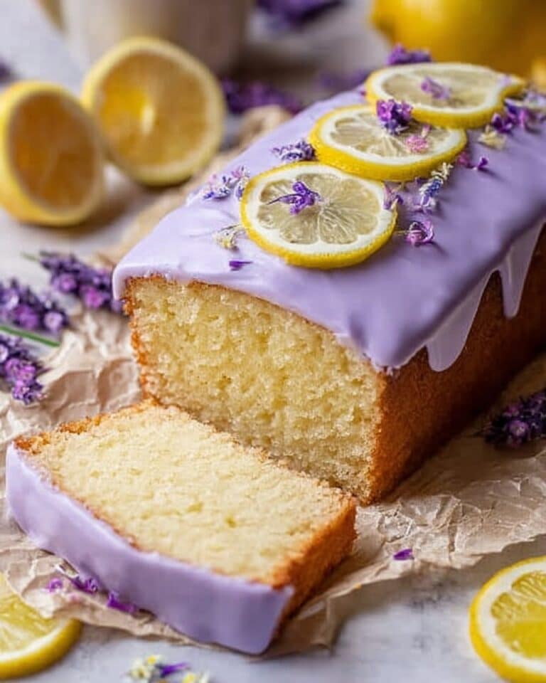 Lemon Lavender Cake with Violet Glaze Recipe